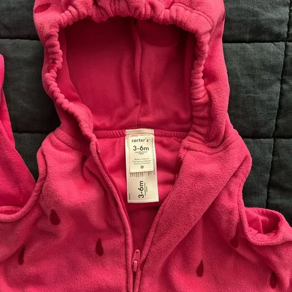 Pink Strawberry Costume Set with Cream Pants- Carter’s 3-6M - Picture 2 of 2